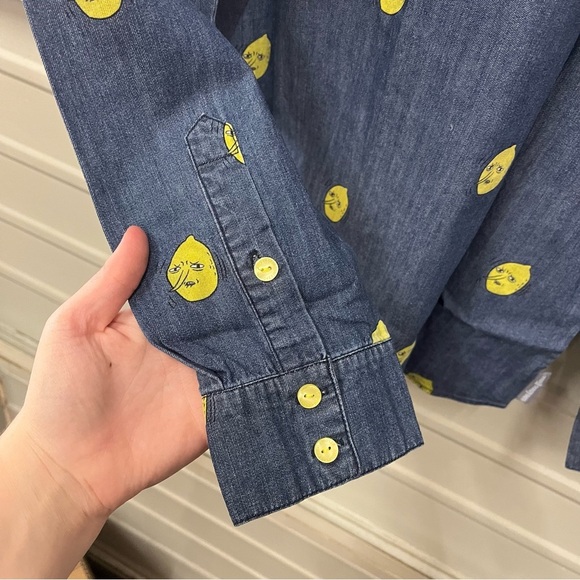 NEW Welovefine Adventure Time Lemon Denim Button Up - Picture 7 of 11
